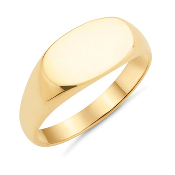 Sideways Oval Signet Ring