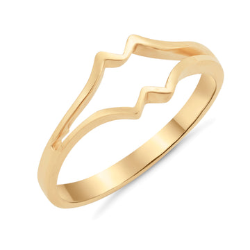 Zig Zag Split Shank Ring