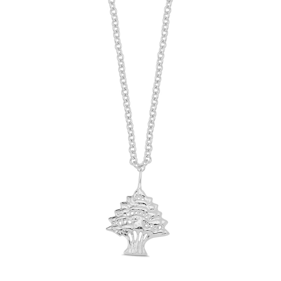 Lebanese Cedar Tree Necklace in Sterling Silver