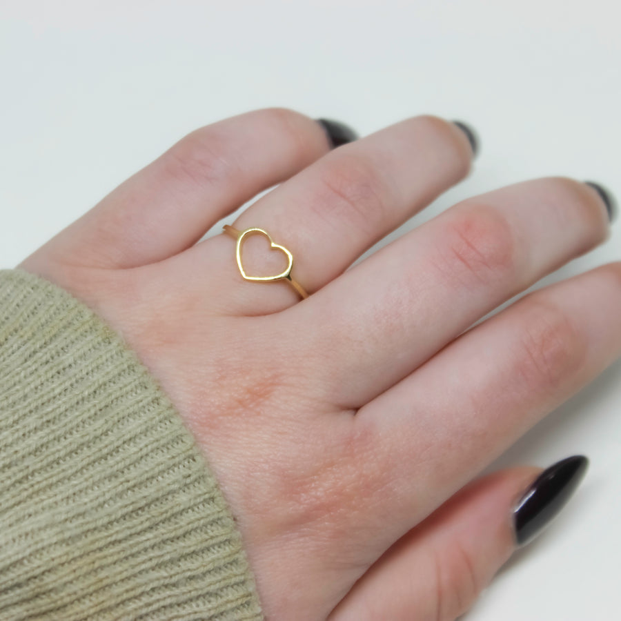 Dainty Open Heart Ring